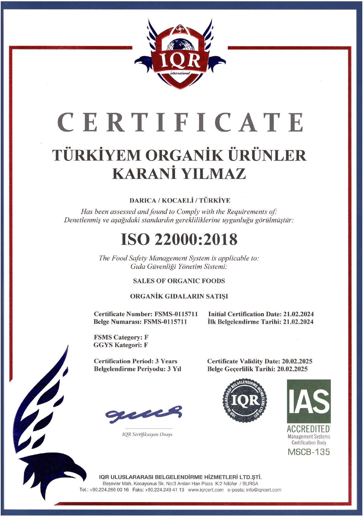 ISO22000 Gıda Güvenliği